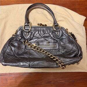 Authentic Marc Jacob’s Chic Metallic Stam Bag in Gold